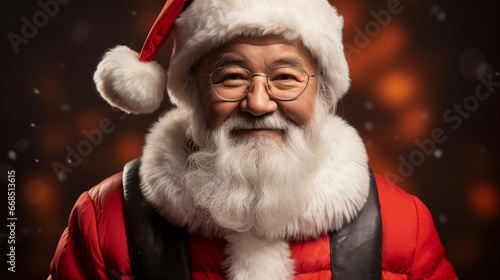 Happy Holidays from Asian Santa, AI generated