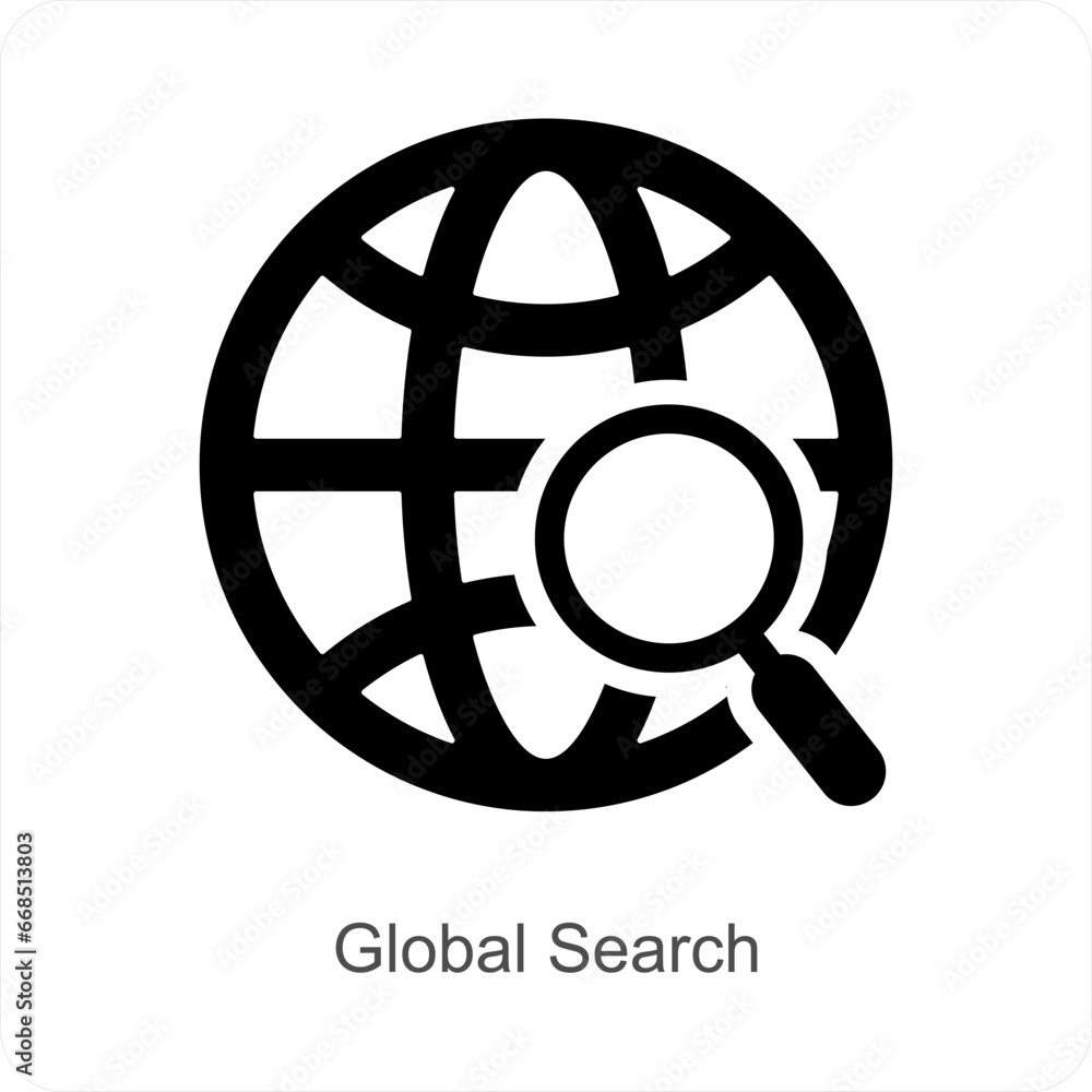 Global Search and Find icon concept Global Search and Find icon concept