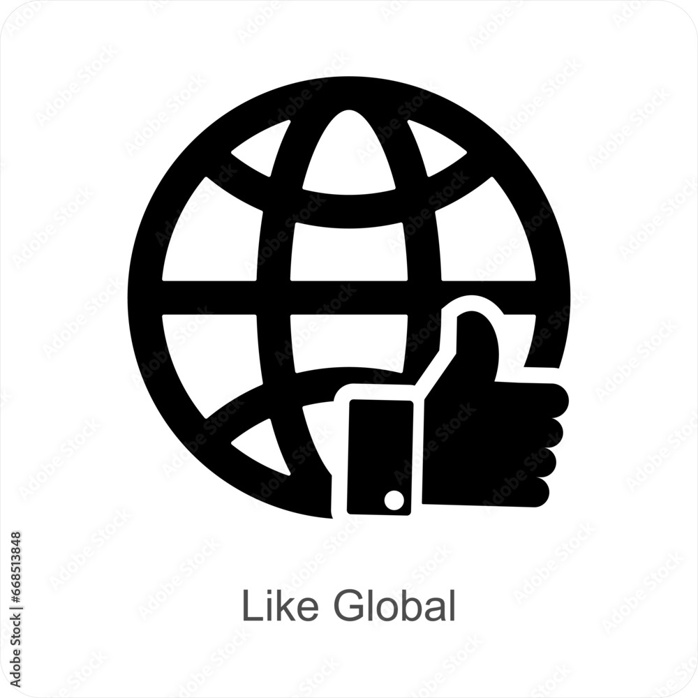 Like Global and Internet icon concept Like Global and Internet icon concept