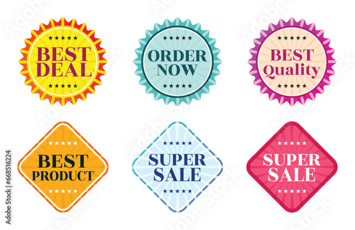 Best Quality, Best, Quality, Best Deal, Order Now, Super Sale, Vector Set, 