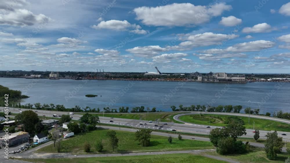 Travel and Tourism in Montreal Summertime aerial Travel and Tourism in Montreal Summertime aerial