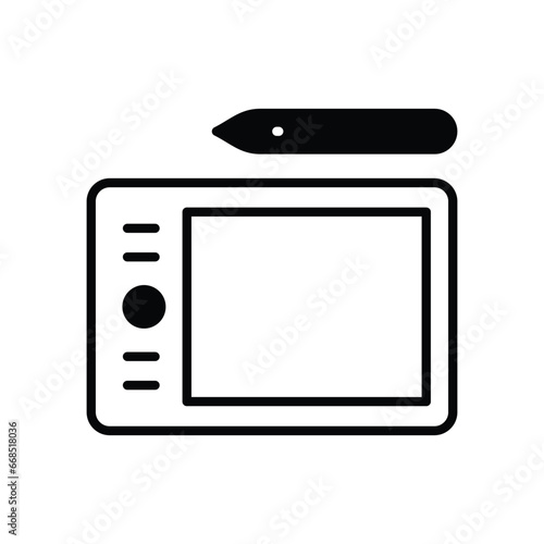 Digital art icon isolate white background vector stock illustration