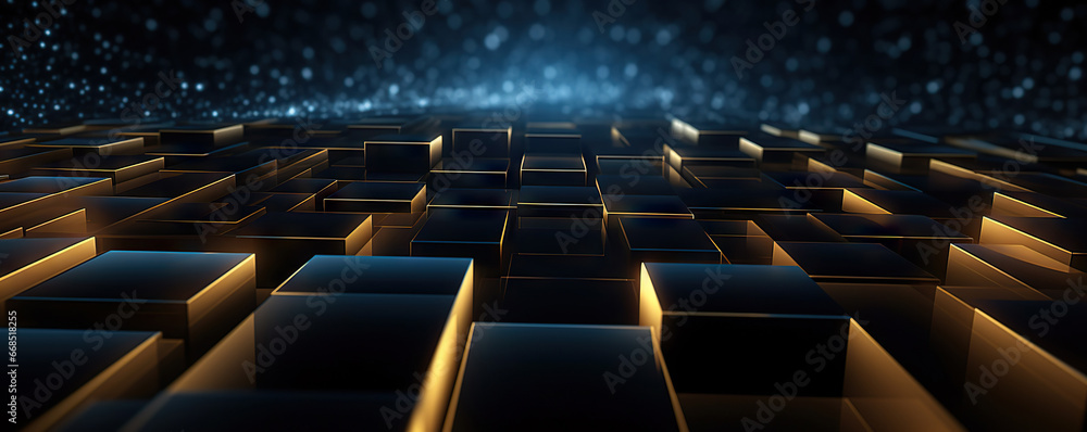 Obraz premium Digital abstract background. Can be used for technological processes, neural networks and AI, digital storages, sound and graphic forms, science, education, etc.