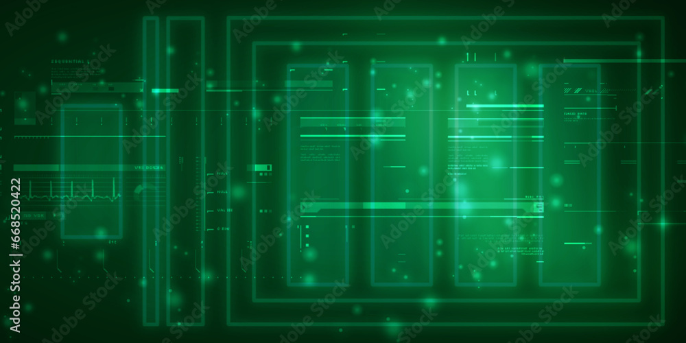 Obraz premium 2d illustration Abstract futuristic electronic circuit technology background 
