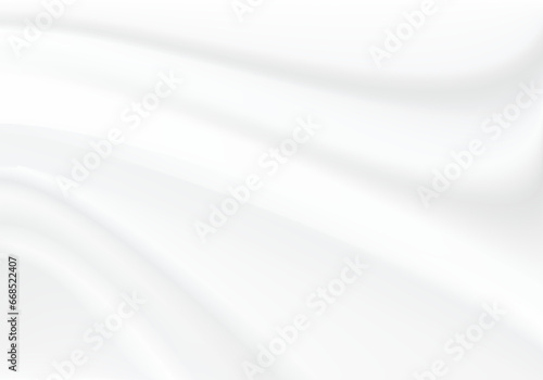 Abstract vector background luxury white cloth or liquid wave Abstract or white fabric texture background. Cloth soft wave. Creases of satin, silk, and cotton. Use for flag. illustration EPS 10.
