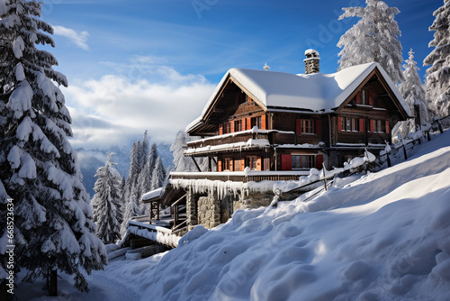 house in the snow © Nature creative