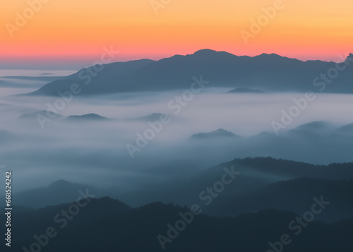 sunrise over mountains © Jeffrey Sturm