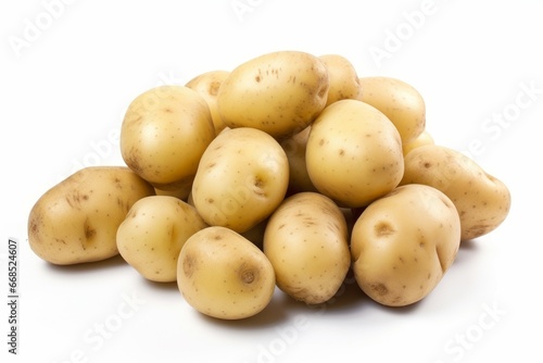 Firm Fresh potatoes. Raw organic group. Generate Ai