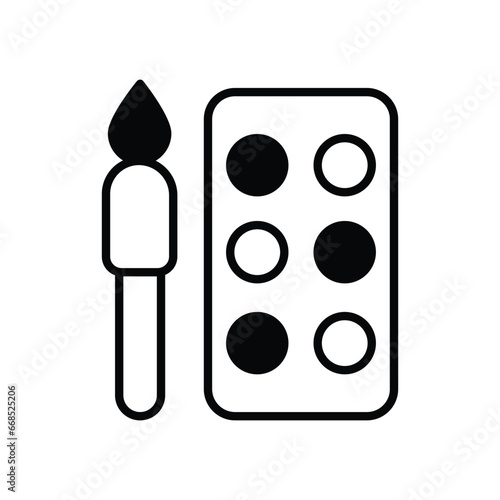 Watercolor icon isolate white background vector stock illustration