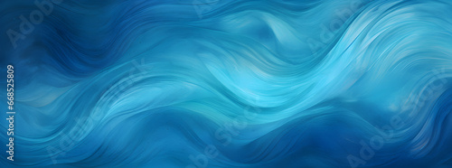 Ethereal blue abstract wallpaper background mimicking fluid waves and serene oceanic depths. 16:10 wide ratio photo