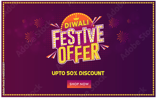 Diwali Festive Offer. Sale Advertisement  Template. Deepawali  offers Retail Marketing Promotional Template. Logo Unit. Mnemonic Design