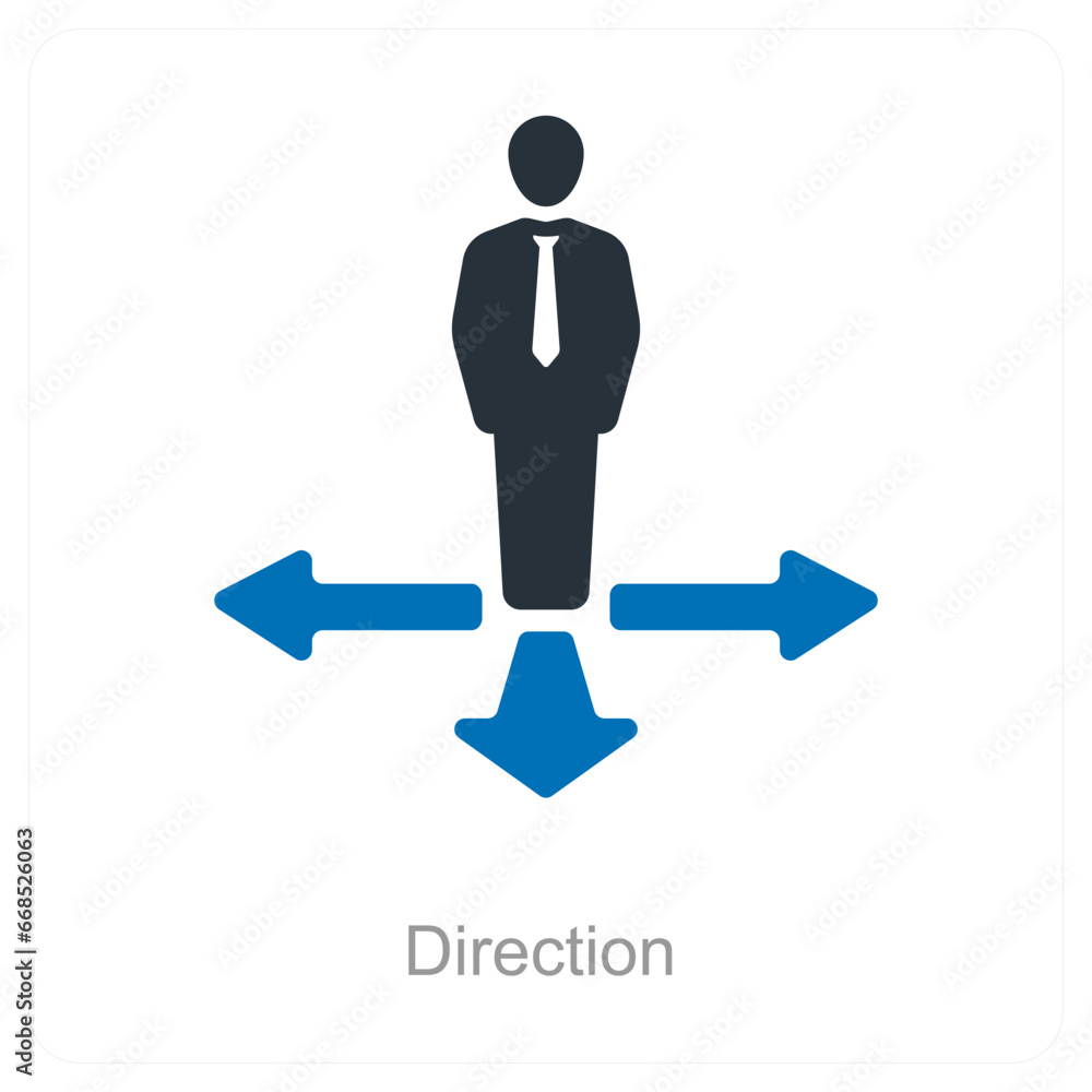 Direction and business icon concept Direction and business icon concept