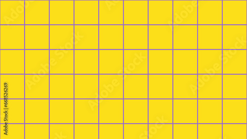 Yellow and purple squared paper plaid background