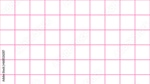 White and pink squared paper plaid background