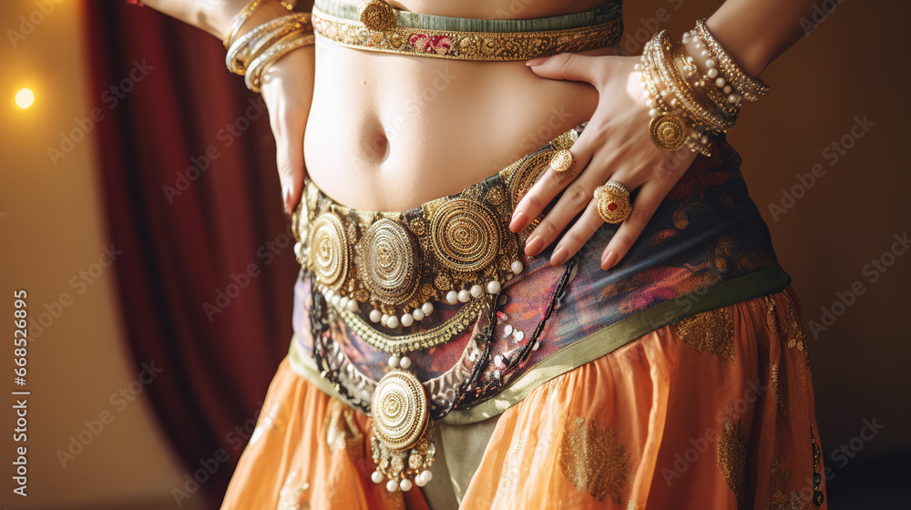 belly dancer closeup 