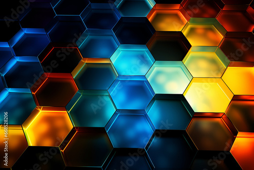 Hexagon background, Hexagonal for backdrop post, abstract metal hexagon