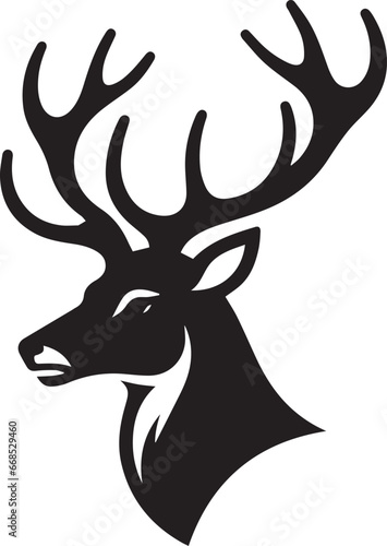 Deer head silhouette, elk head silhouette collection