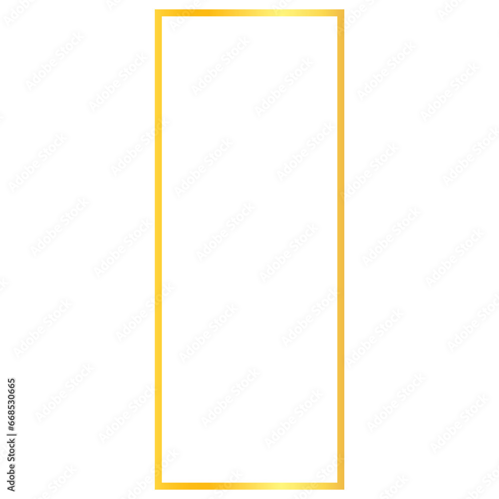 Gold Rectangle Border Golden Frame Gold Rectangle Border Golden Frame