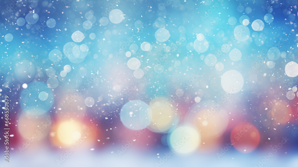 Christmas background, blue snowflakes, blur, bokeh Christmas background, blue snowflakes, blur, bokeh