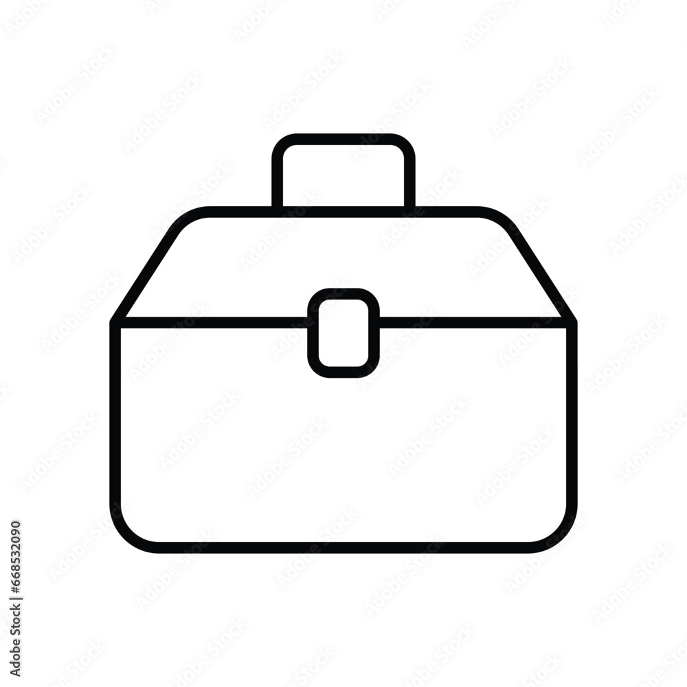 Tool box icon isolate white background vector stock illustration Tool box icon isolate white background vector stock illustration