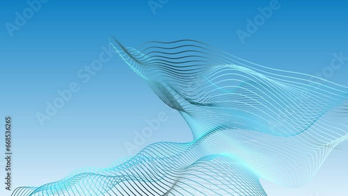 滑らかに動く縞模様のパーティクル