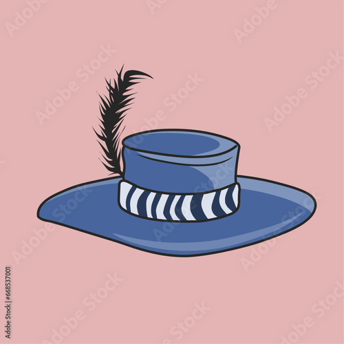 modeling hat illustration