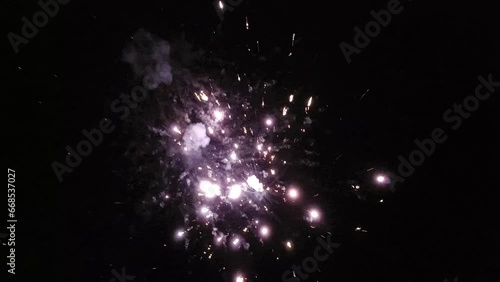 fireworks in the night sky