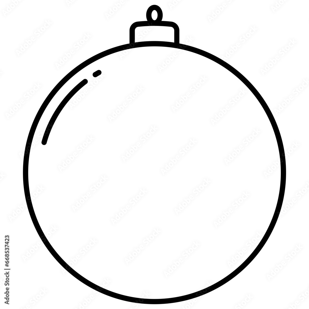 Christmas balls thin line icon. Christmas ball outline decoration. Christmas balls thin line icon. Christmas ball outline decoration.