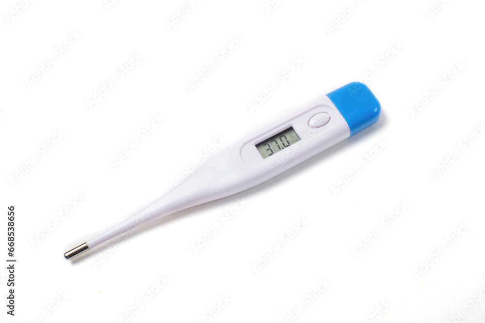 Electronic thermometer isolated on white background. Medical thermometer. Electronic thermometer isolated on white background. Medical thermometer.