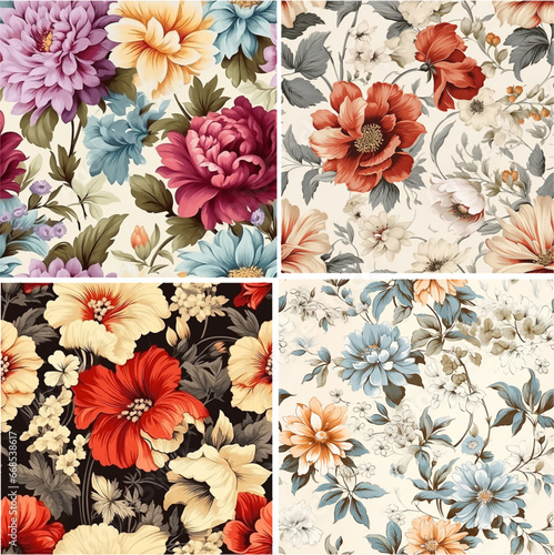 floral background pattern feminine painting rose artwork textile ornament print watercolor wedding romantic elegance fabric