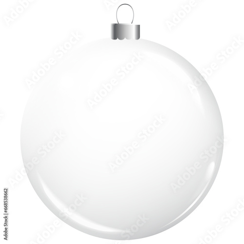 Christmas glass ball. Xmas ball realistic decoration background.