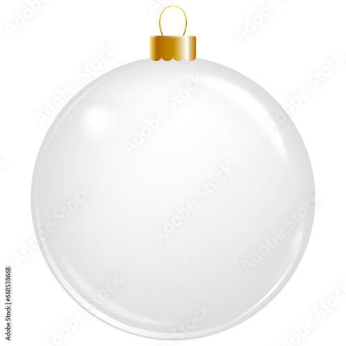 Christmas glass ball. Xmas ball realistic decoration background.
