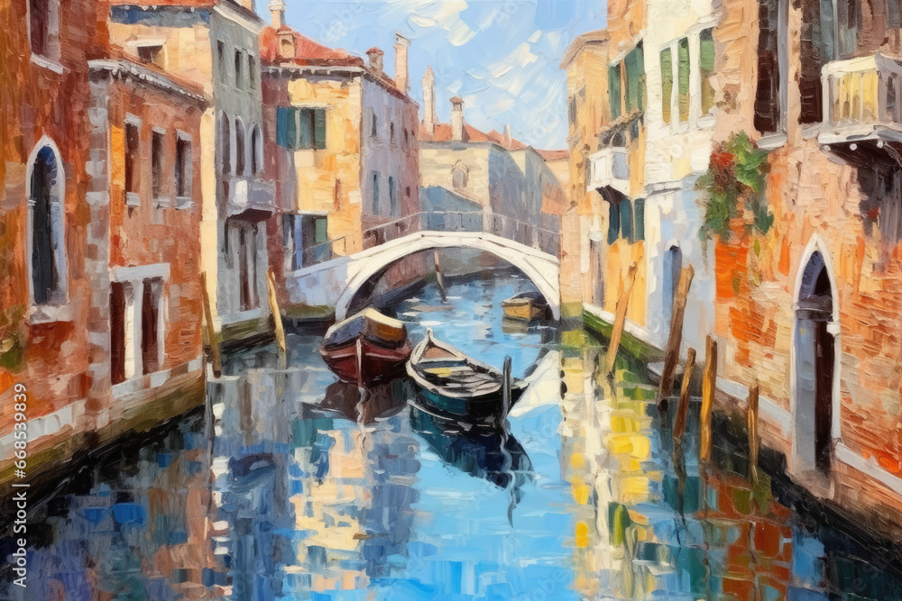 oil painting of Venice, Italy
