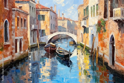 oil painting of Venice  Italy