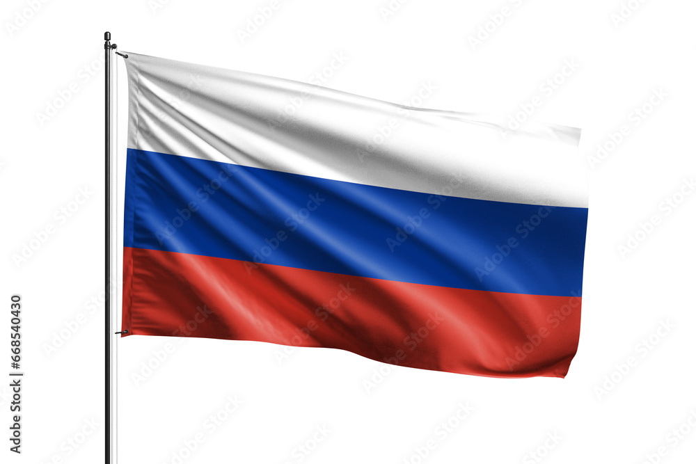 3d illustration flag of Russia. Russia flag waving isolated on white background with clipping path. flag frame with empty space for your text. 3d illustration flag of Russia. Russia flag waving isolated on white background with clipping path. flag frame with empty space for your text.