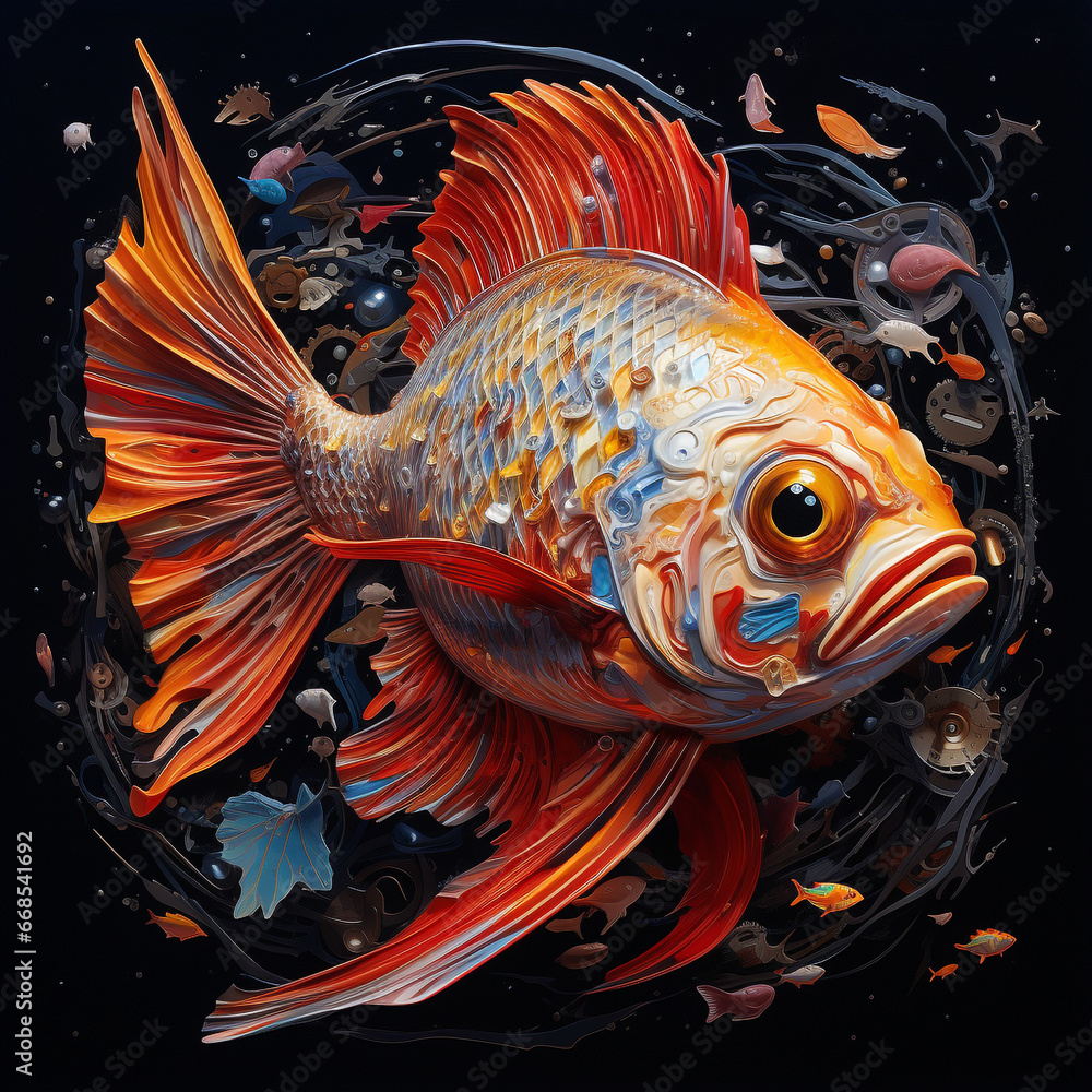 Fototapeta premium fish with a beautiful, elegant pattern.