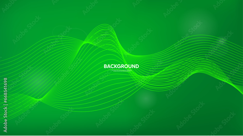 Abstract green background with wave, Green banner Abstract green background with wave, Green banner