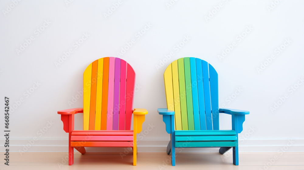 Obraz premium Colorful chairs in the room
