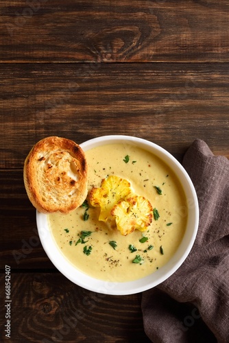 Cauliflower cheese soup