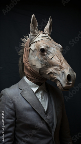Horse Head Mask Portraiture