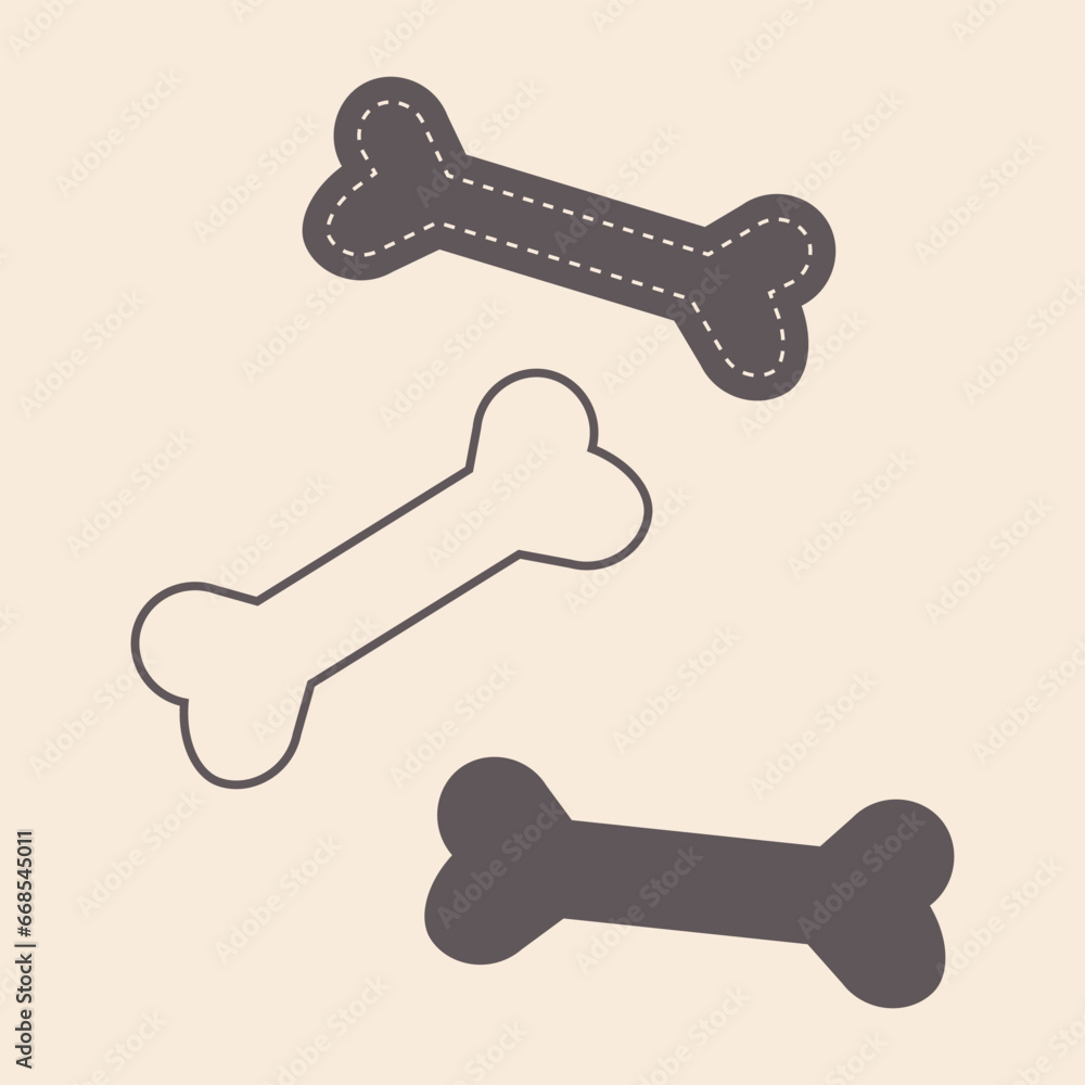Dog bones vector print Dog bones vector print