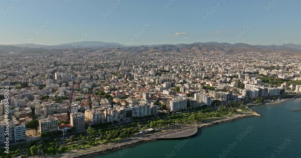 Limassol's Magnificent Maritime Marvel: Aerial Panorama of Cyprus' Coastal Metropolis. High quality 4k footage Limassol's Magnificent Maritime Marvel: Aerial Panorama of Cyprus' Coastal Metropolis. High quality 4k footage