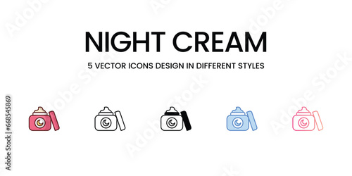 Night Cream icon. Suitable for Web Page  Mobile App  UI  UX and GUI design.