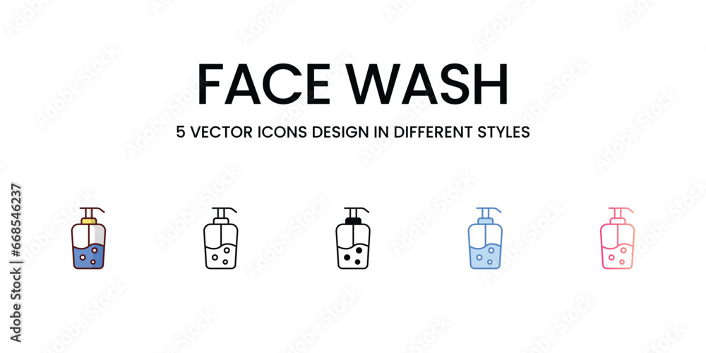 Face Wash icon. Suitable for Web Page, Mobile App, UI, UX and GUI design. Face Wash icon. Suitable for Web Page, Mobile App, UI, UX and GUI design.