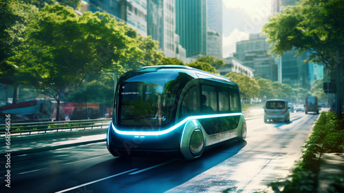 Intelligent vehicle concept autonomous electric shut © khan