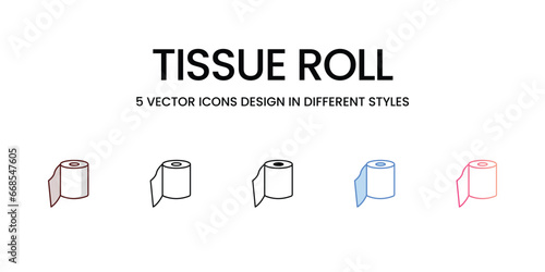 Tissue Roll icon. Suitable for Web Page, Mobile App, UI, UX and GUI design.