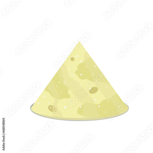 A vector of "roti tisu" or crispy paratha crepe. Sweet crepe serve in at hawker in Malaysia.