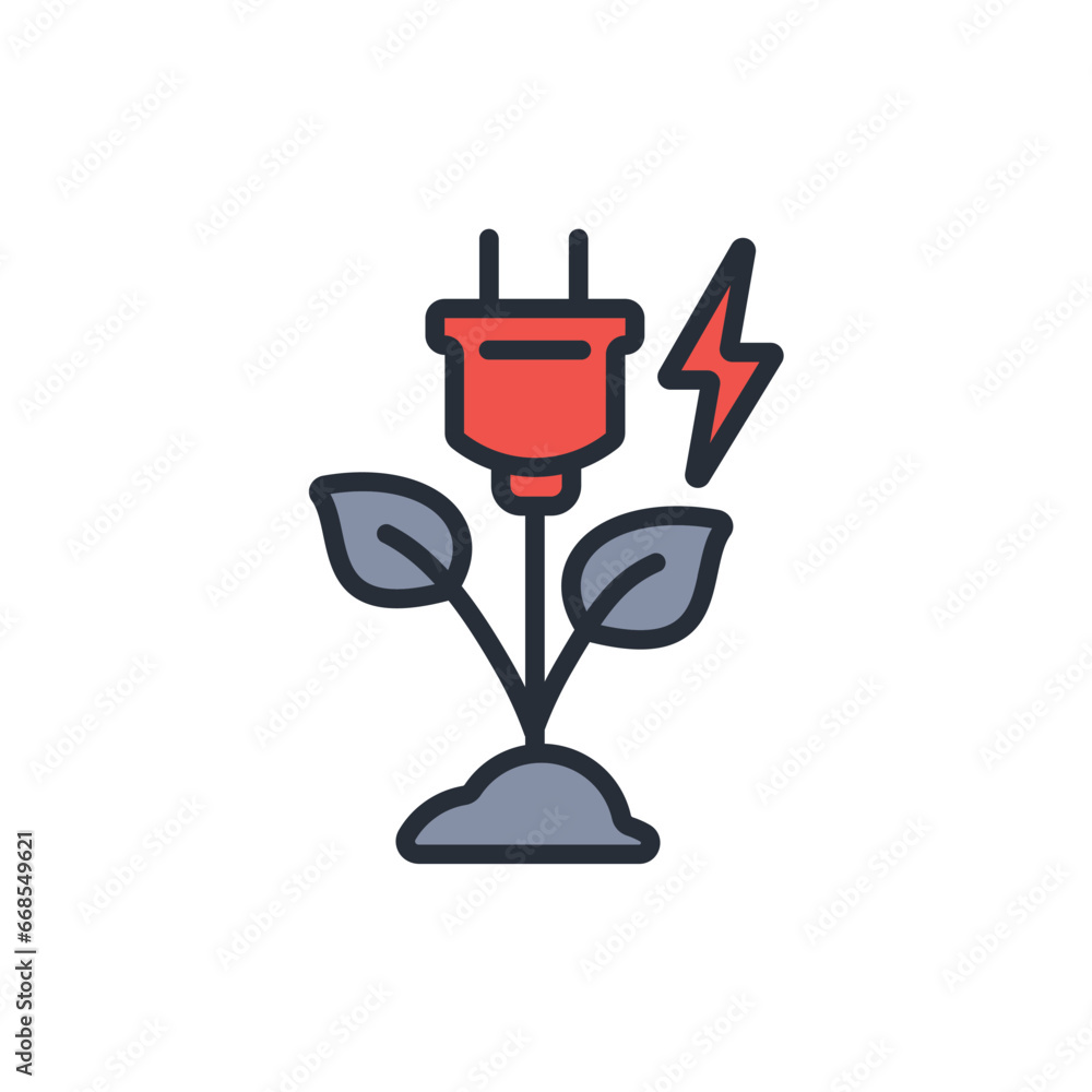 green energy icon. vector.Editable stroke.linear style sign for use web design,logo.Symbol illustration green energy icon. vector.Editable stroke.linear style sign for use web design,logo.Symbol illustration