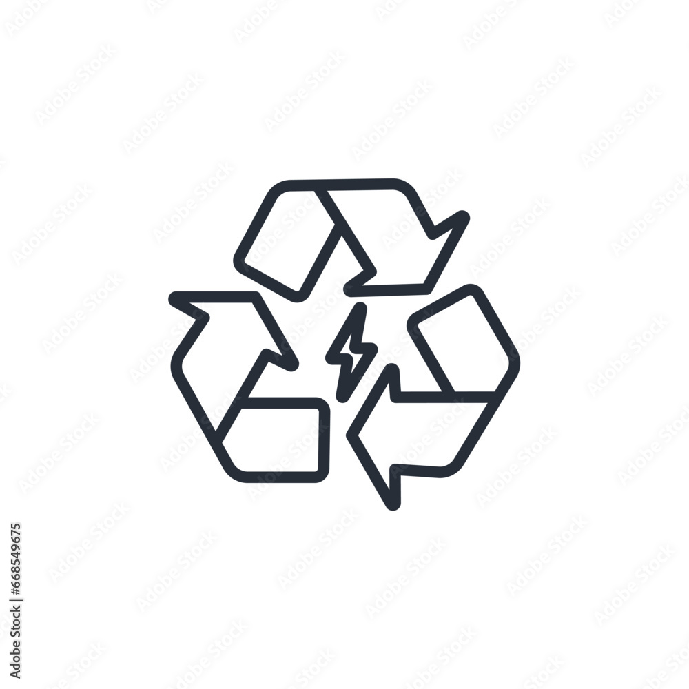 recyclable icon. vector.Editable stroke.linear style sign for use web design,logo.Symbol illustration recyclable icon. vector.Editable stroke.linear style sign for use web design,logo.Symbol illustration