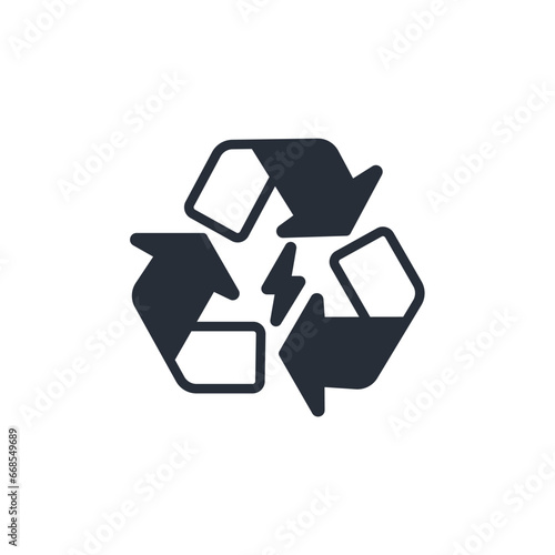 recyclable icon. vector.Editable stroke.linear style sign for use web design,logo.Symbol illustration